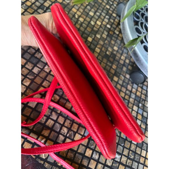 Loungefly Sugar Skull Red Crossbody & Clutch Combo Pebbled Leather EUC - Picture 4 of 11